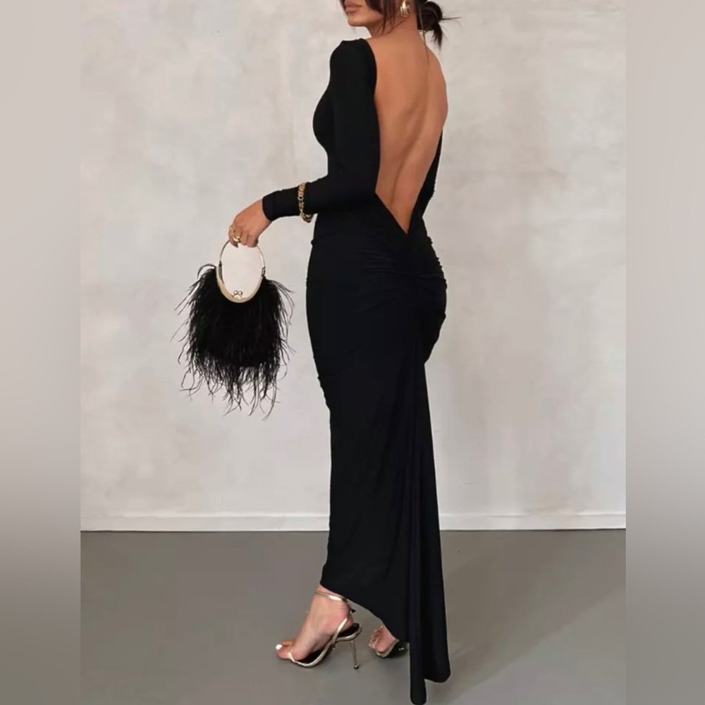 Black open back dress *SOLD ON MERCARI*